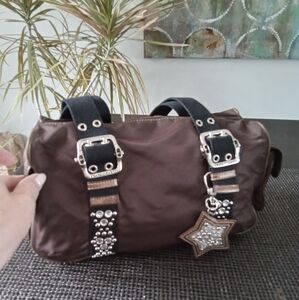 Franco Sarto Brown Nylon Handbag